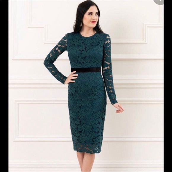 Rachel Parcell Dresses & Skirts - Rachel Parcell Green Lace Midi Dress size XS